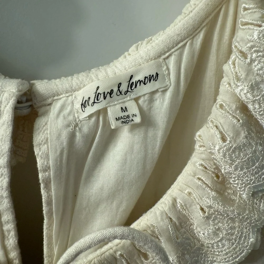 For Love And Lemons Cream Corset Midi Adelie Dress - Picture 2 of 3